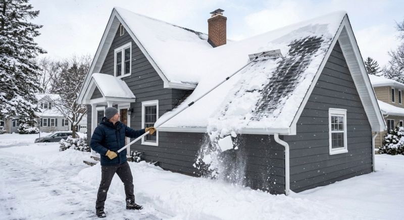 Roof Snow Raking in Brooklyn, NY