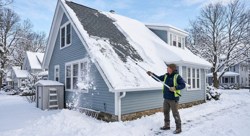 Roof Snow Raking in New York, NY