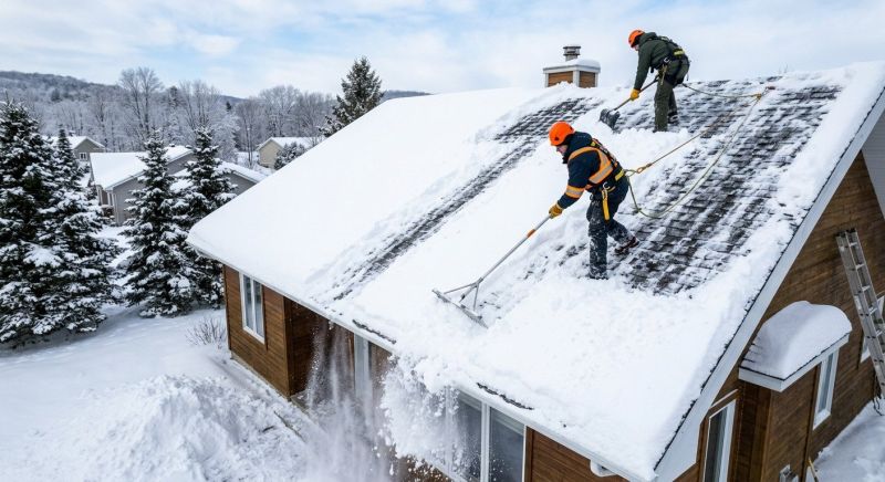 Roof Snow Raking in New York, NY